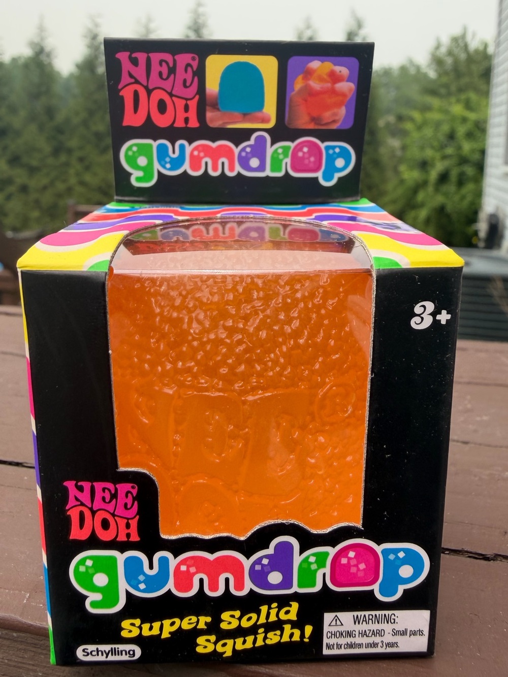 NeeDoh Gumdrop Super Solid Squish- Orange